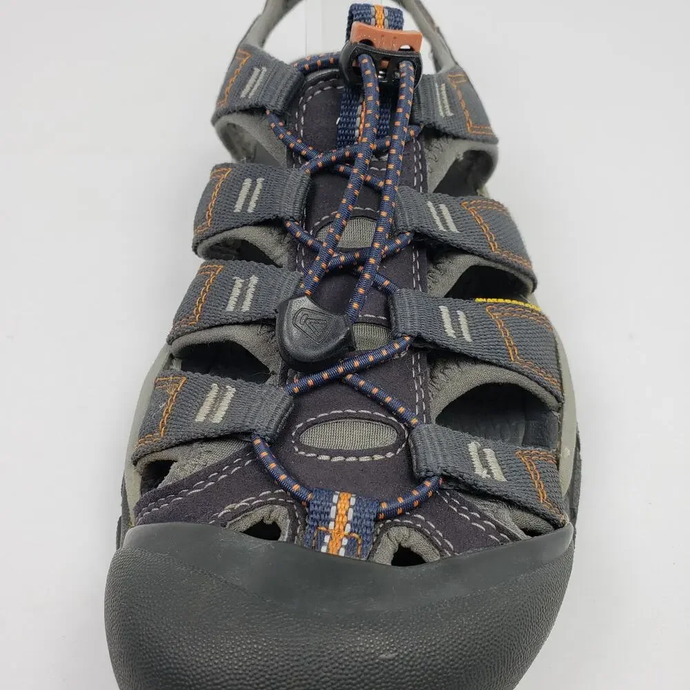 Keen Newport H2 Mens Sz 7.5 Gray Blue Outdoor Waterproof Fisherman Sandals Shoes
